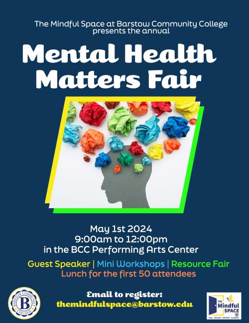""Mental Health Matters Fair 2024 Flyer