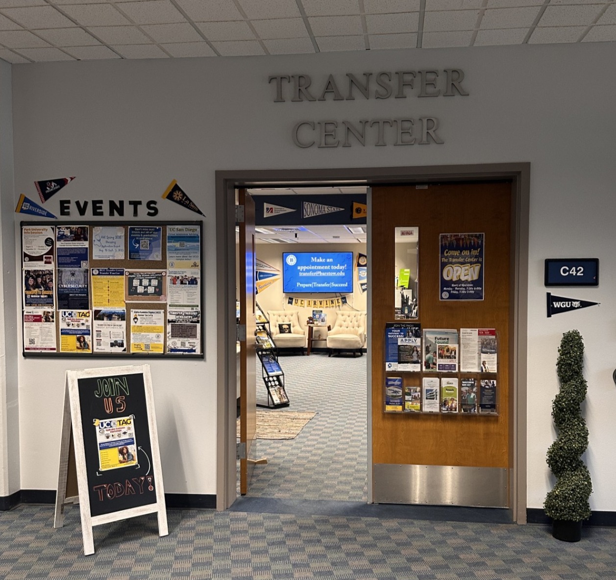 Transfer Center entrance.