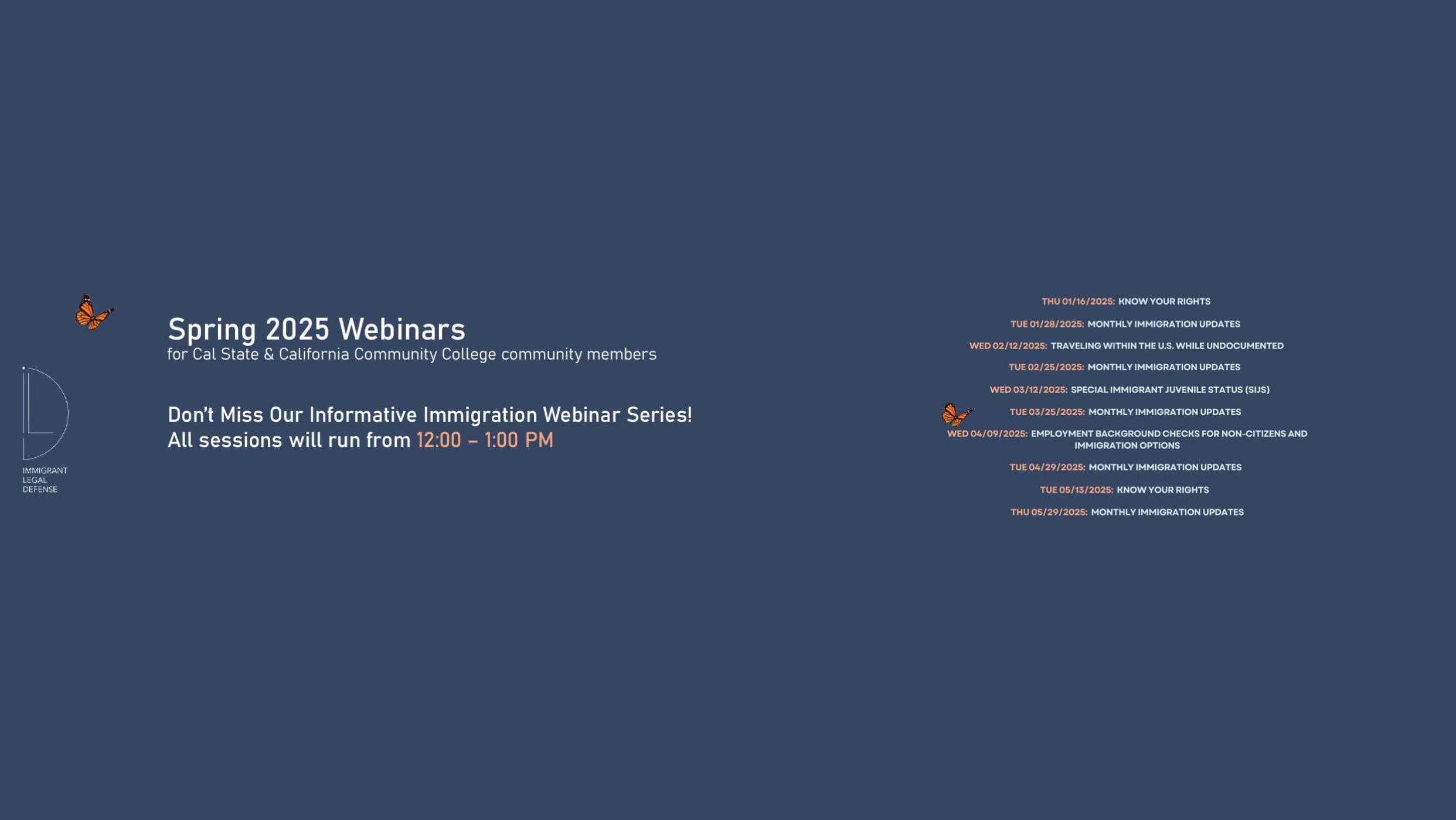 Spring 2025 Webinars