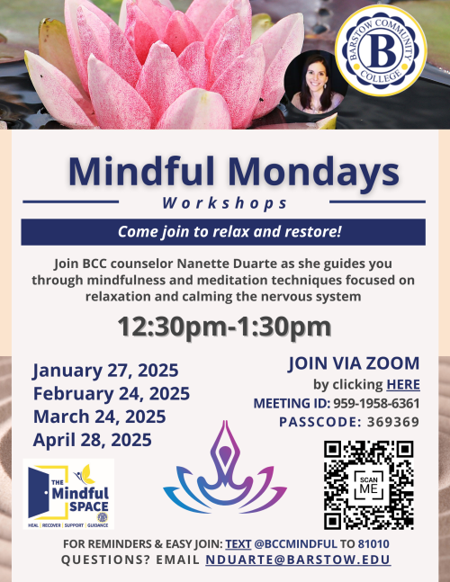 ""Mindful Mondays Event Flyer